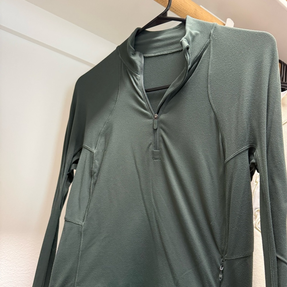 Lululemon Green Cropped Quarter Zip